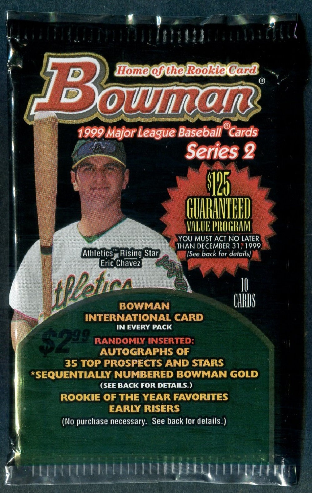 1999 Bowman Baseball Unopened Series 2 Pack (Pre-Priced) (10)