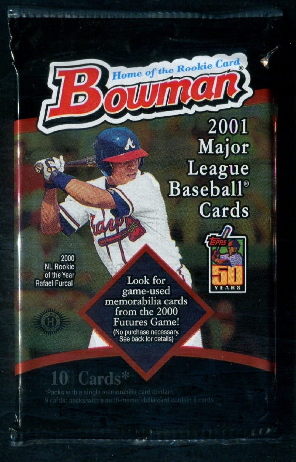 2001 Bowman Baseball Unopened Pack (Hobby) (10)