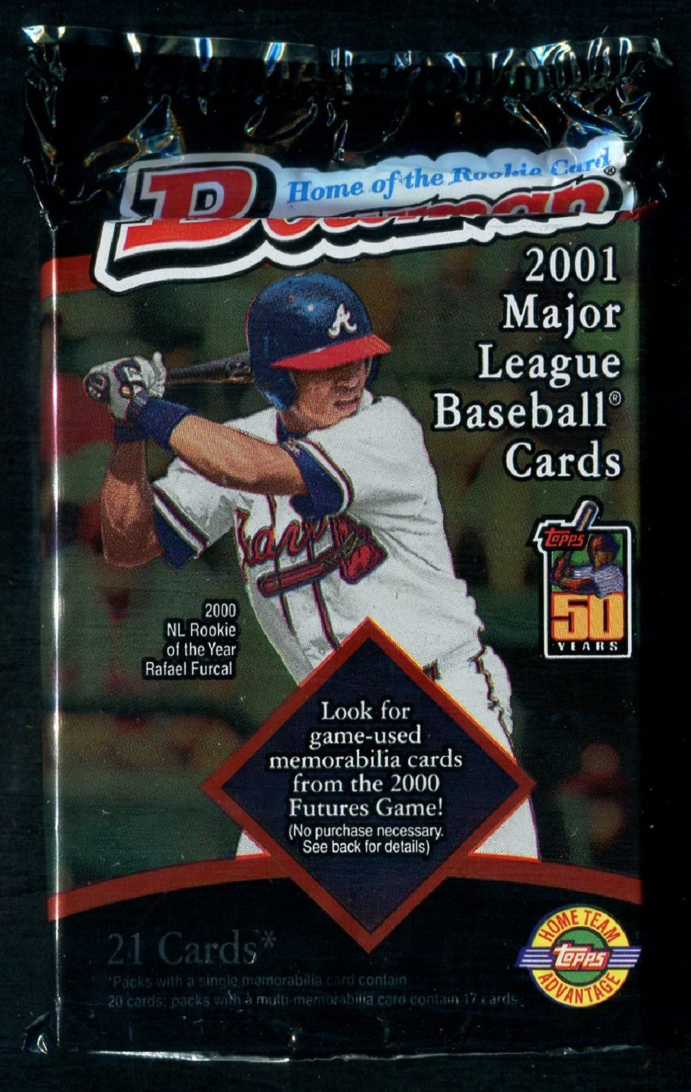 2001 Bowman Baseball Unopened Jumbo Pack (HTA) (21)