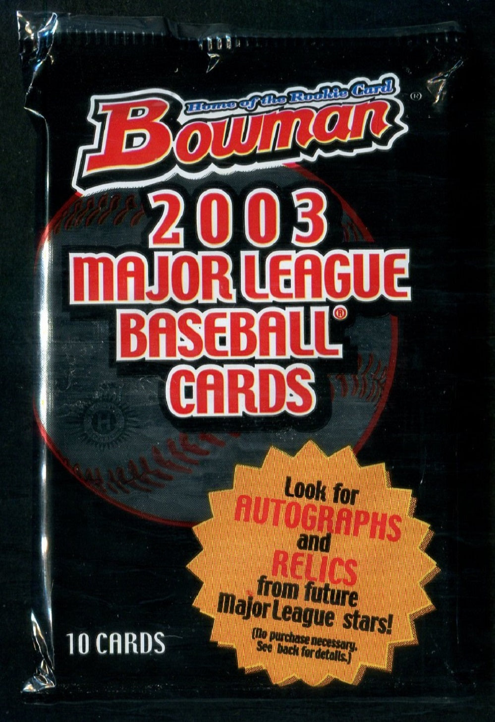 2003 Bowman Baseball Unopened Pack (Hobby) (10)