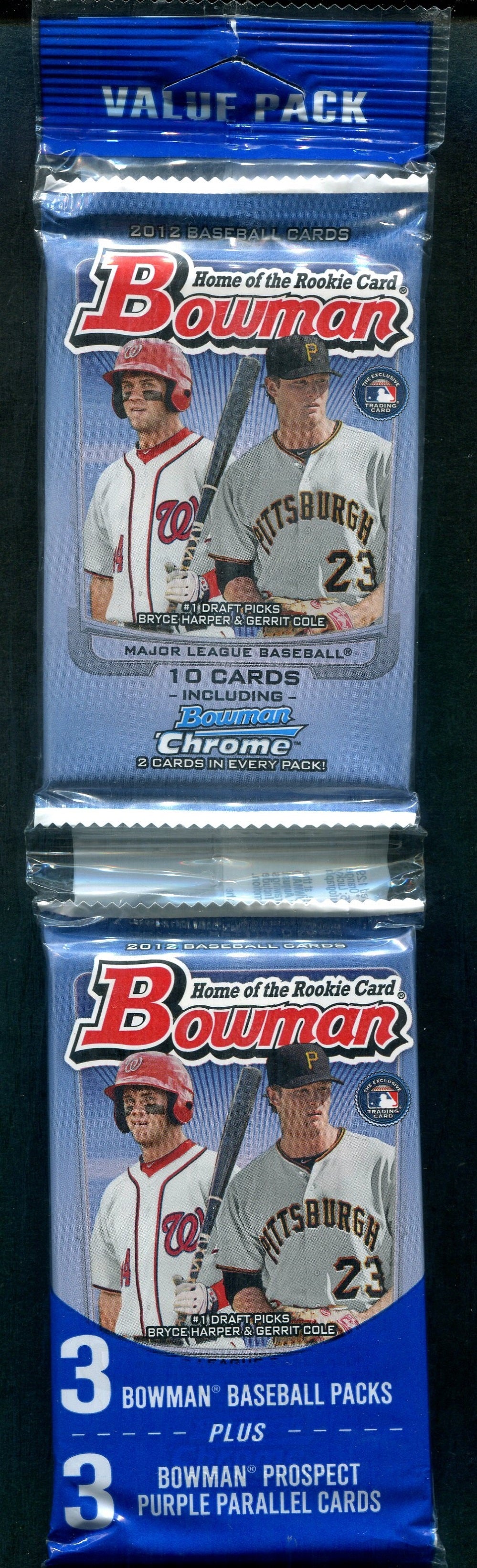 2012 Bowman Baseball Unopened Value Hanger Pack (3/10 plus 1/3)