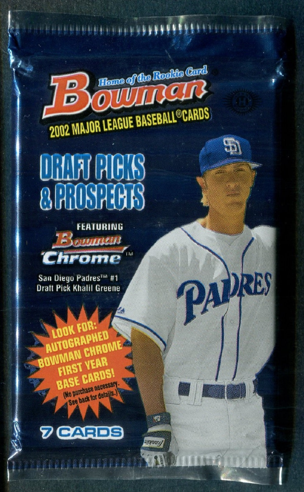 2002 Bowman Draft Picks & Prospects Baseball Unopened Pack (Hobby) (7)