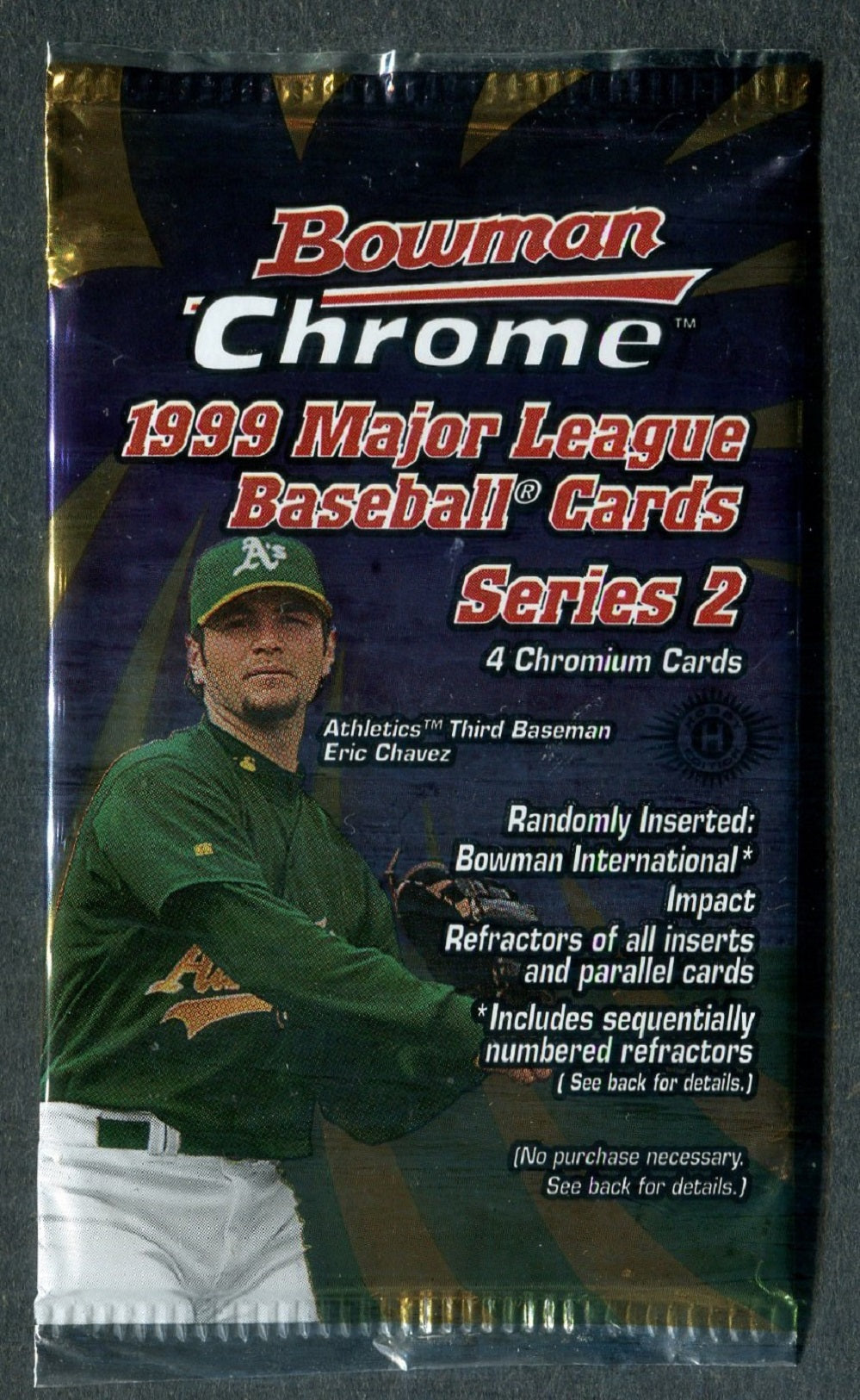 1999 Bowman Chrome Baseball Unopened Series 2 Pack (Hobby) (4)