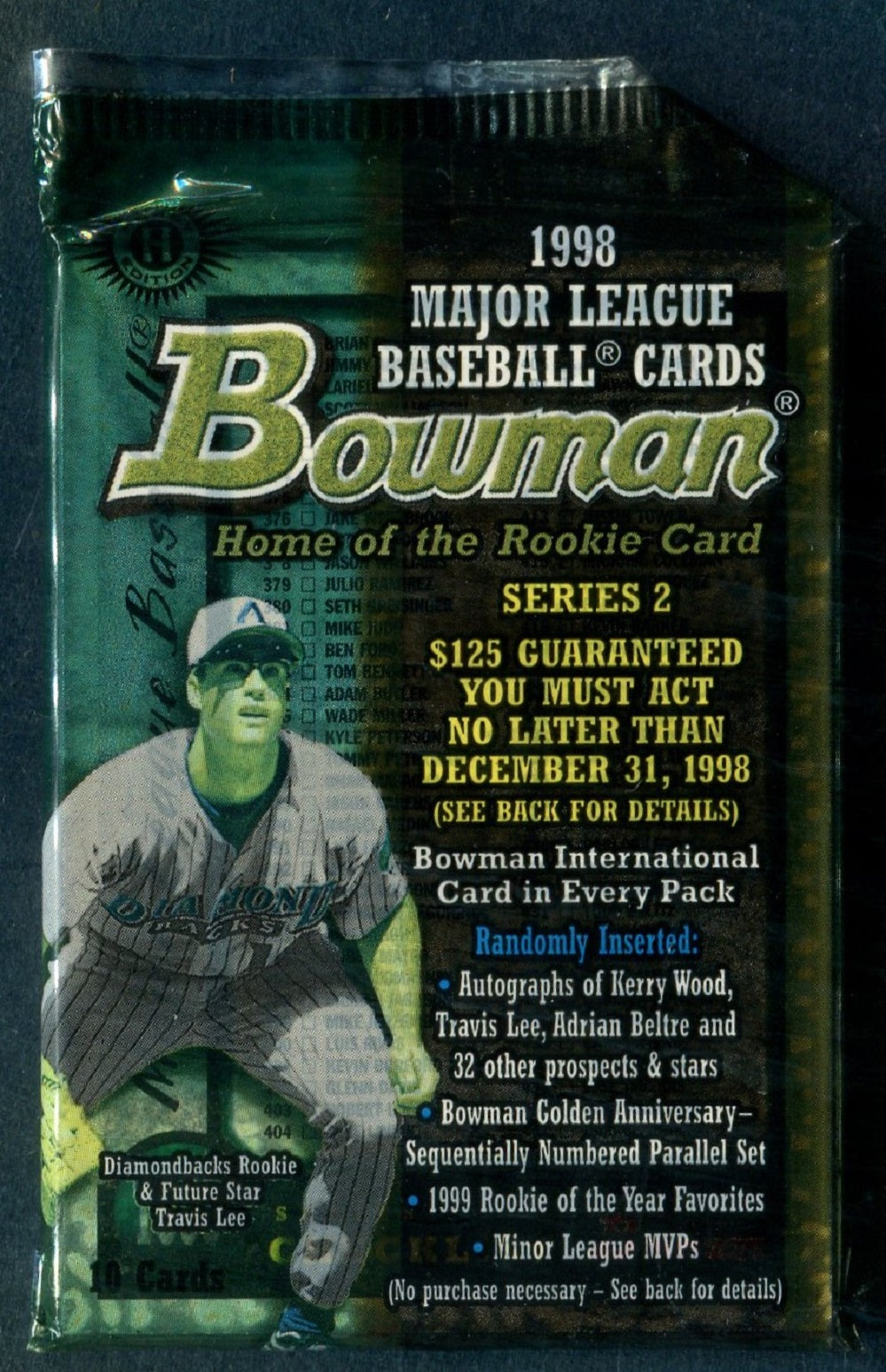 1998 Bowman Baseball Unopened Series 2 Pack (Hobby) (10)