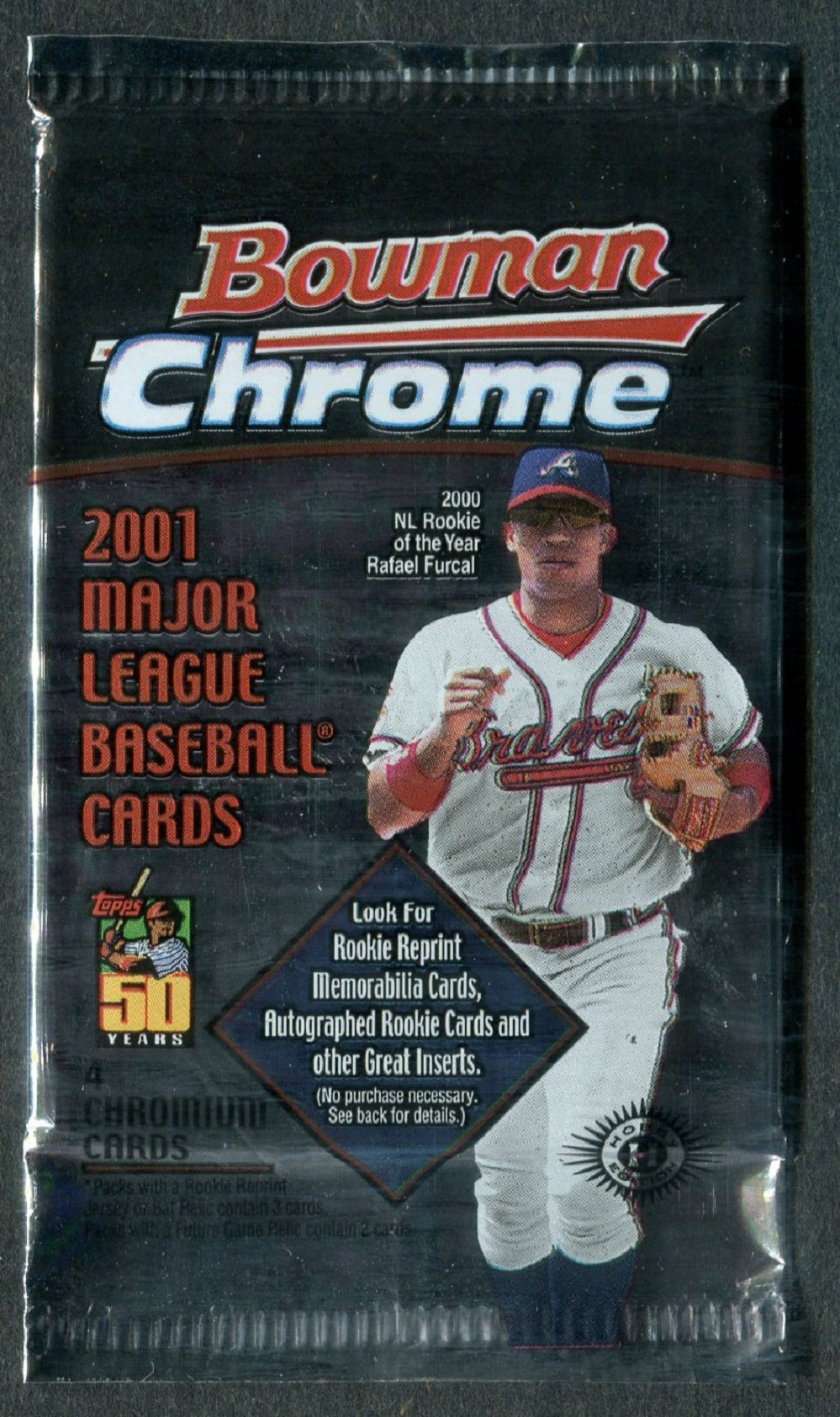 2001 Bowman Chrome Baseball Unopened Pack (Hobby) (4)