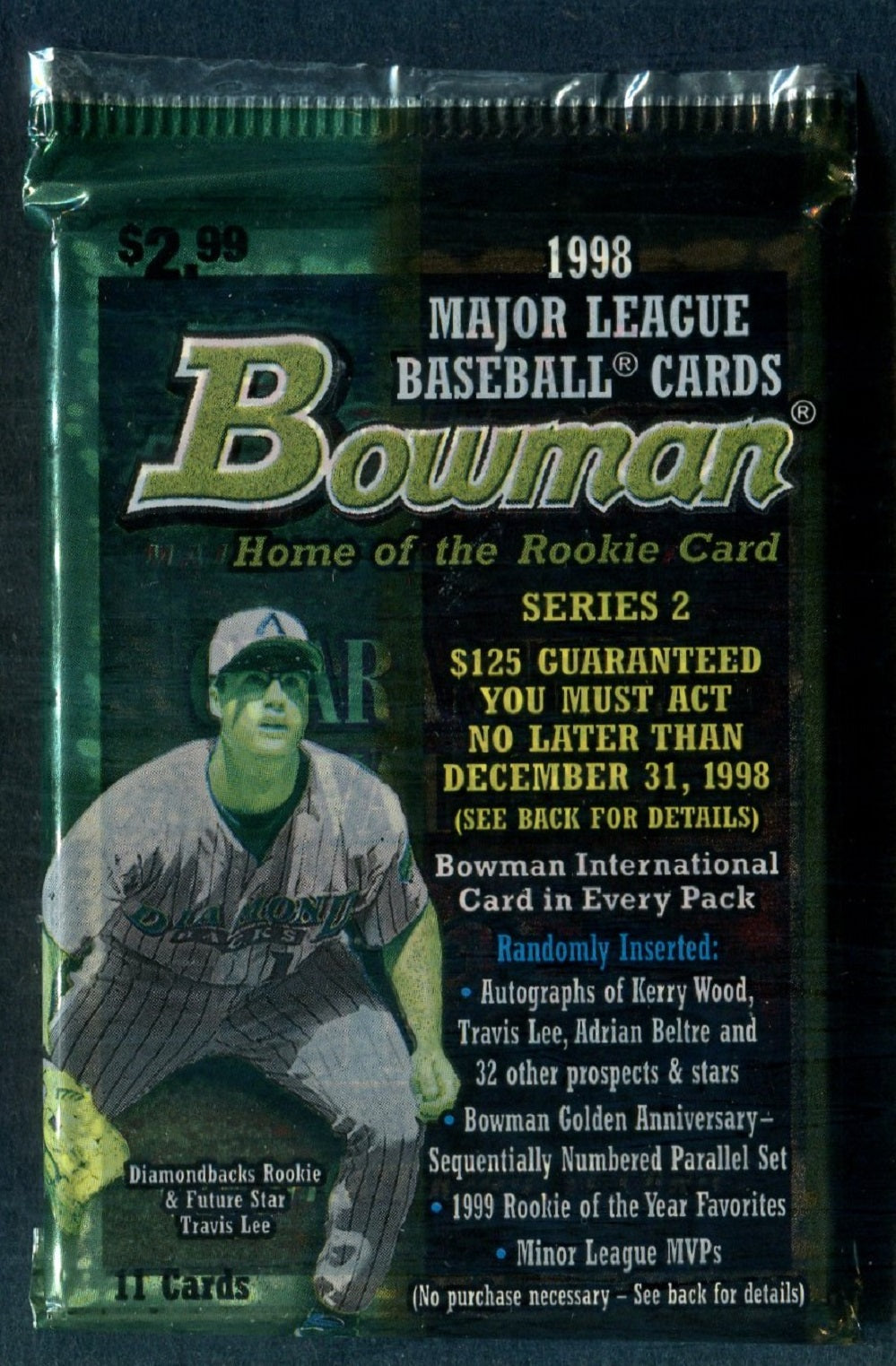 1998 Bowman Baseball Unopened Series 2 Pack (Pre-Priced) (11)