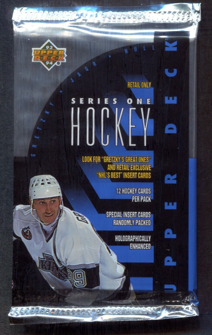 1993/94 Upper Deck Hockey Unopened Series 1 Pack (Retail) (12)
