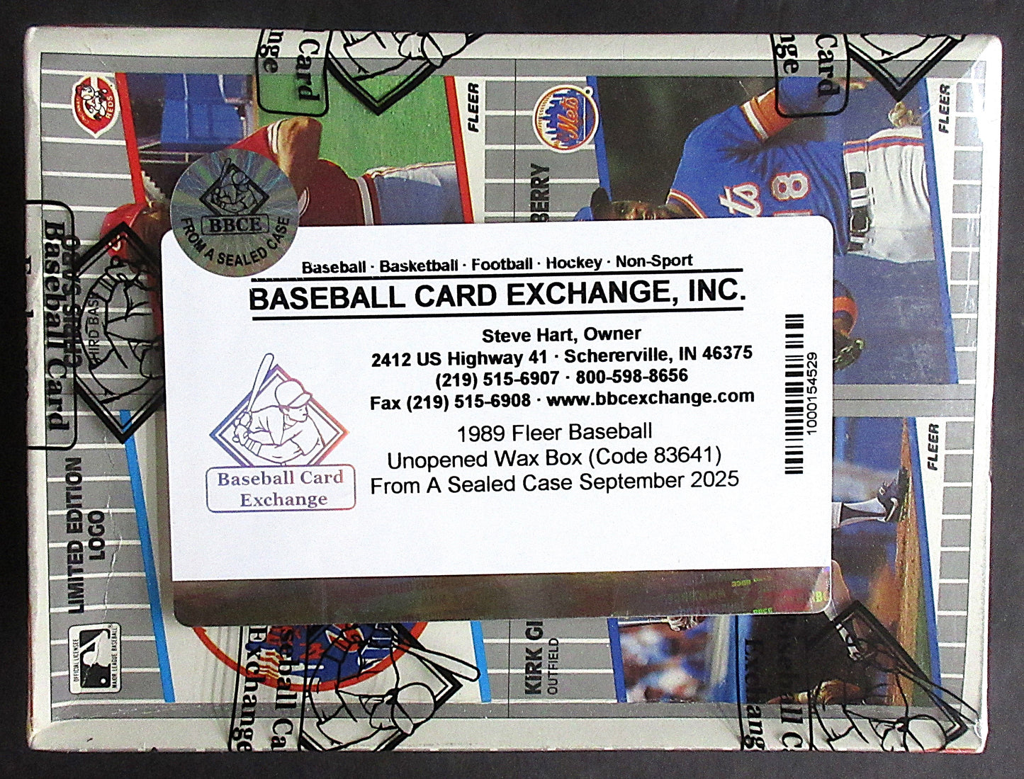 1989 Fleer Baseball Unopened Wax Box (FASC) (Code 83641) (Read) (26552)