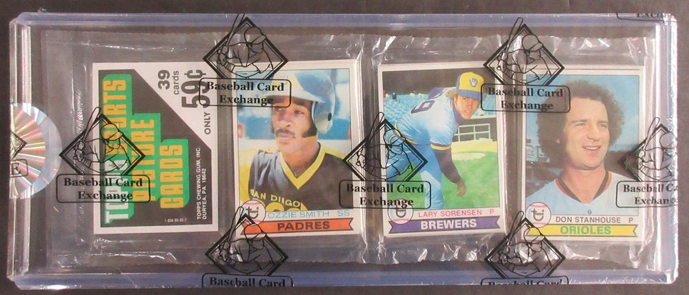 1979 Topps Baseball Unopened Rack Pack (O. Smith RC Top) (BBCE)