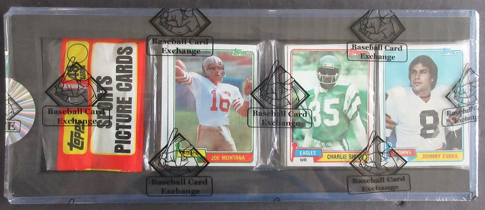 1981 Topps Football Unopened Rack Pack (Montana RC Top) (BBCE)