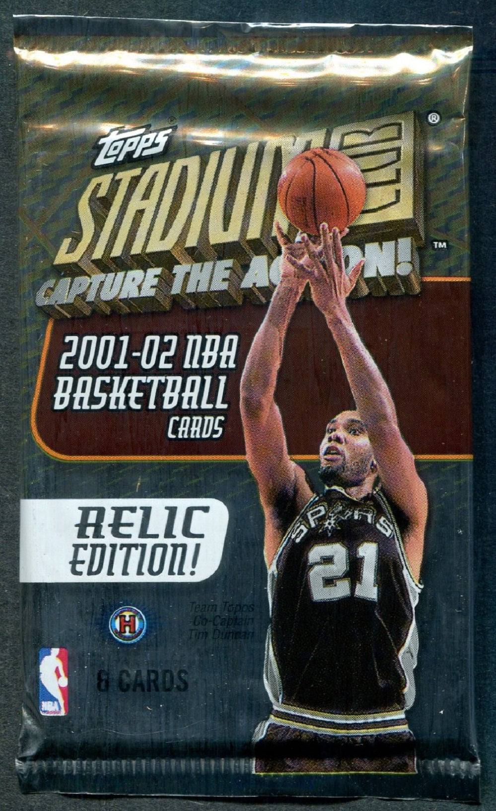 2001/02 Topps Stadium Club Basketball Unopened Pack (Relic Edition) (Hobby) (6)