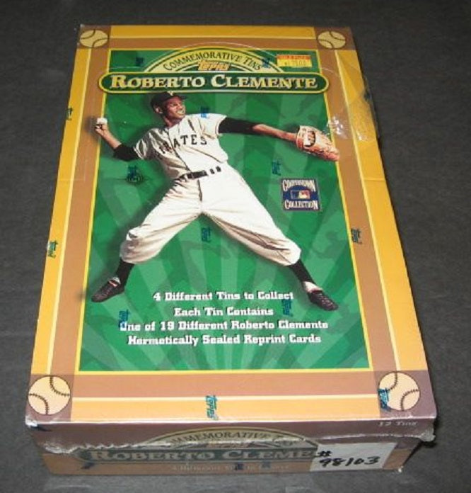 1998 Topps Baseball Roberto Clemente Box (12 Tins)