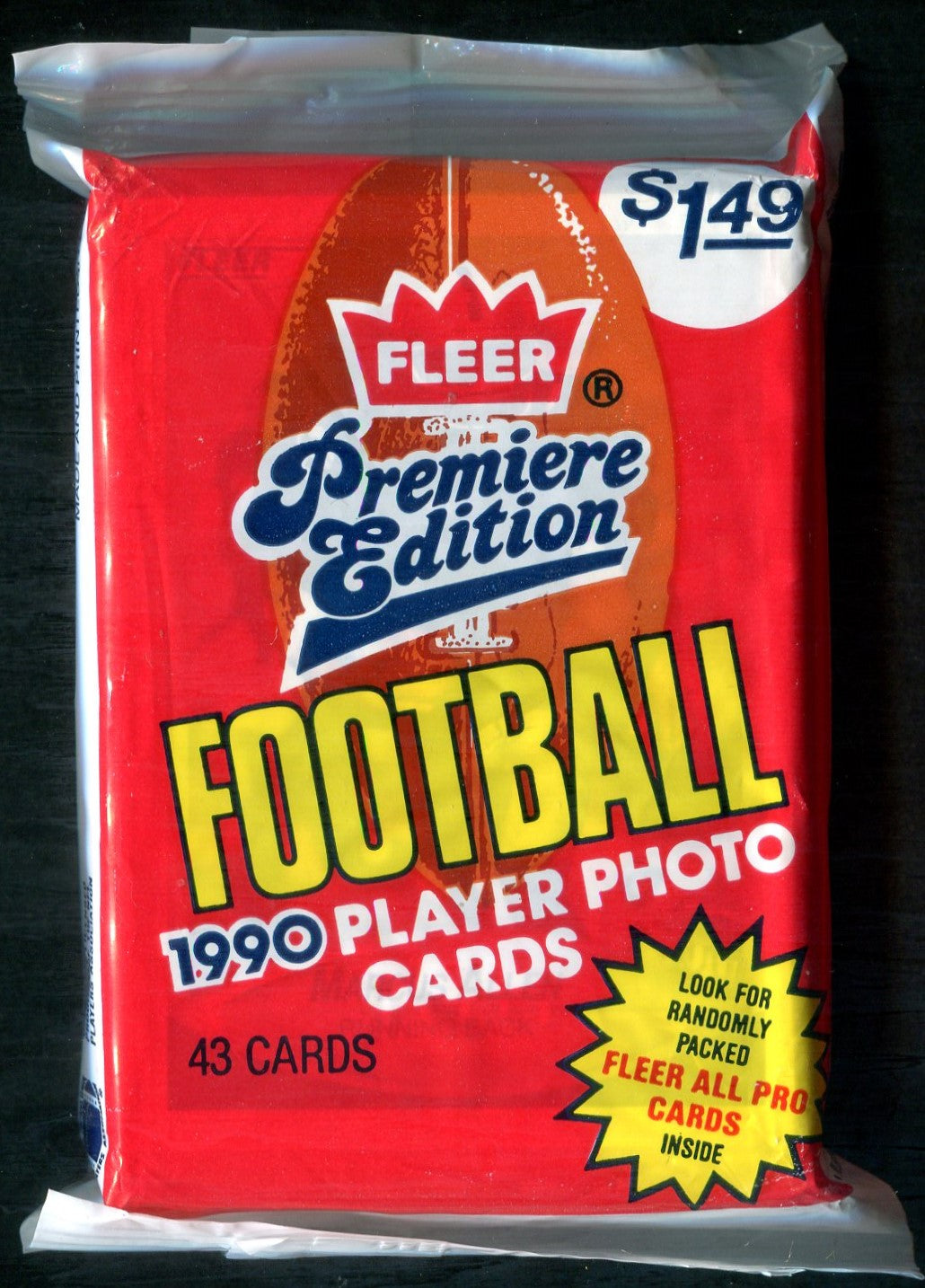 1990 Fleer Football Unopened Jumbo Pack (Pre-Priced) (43)