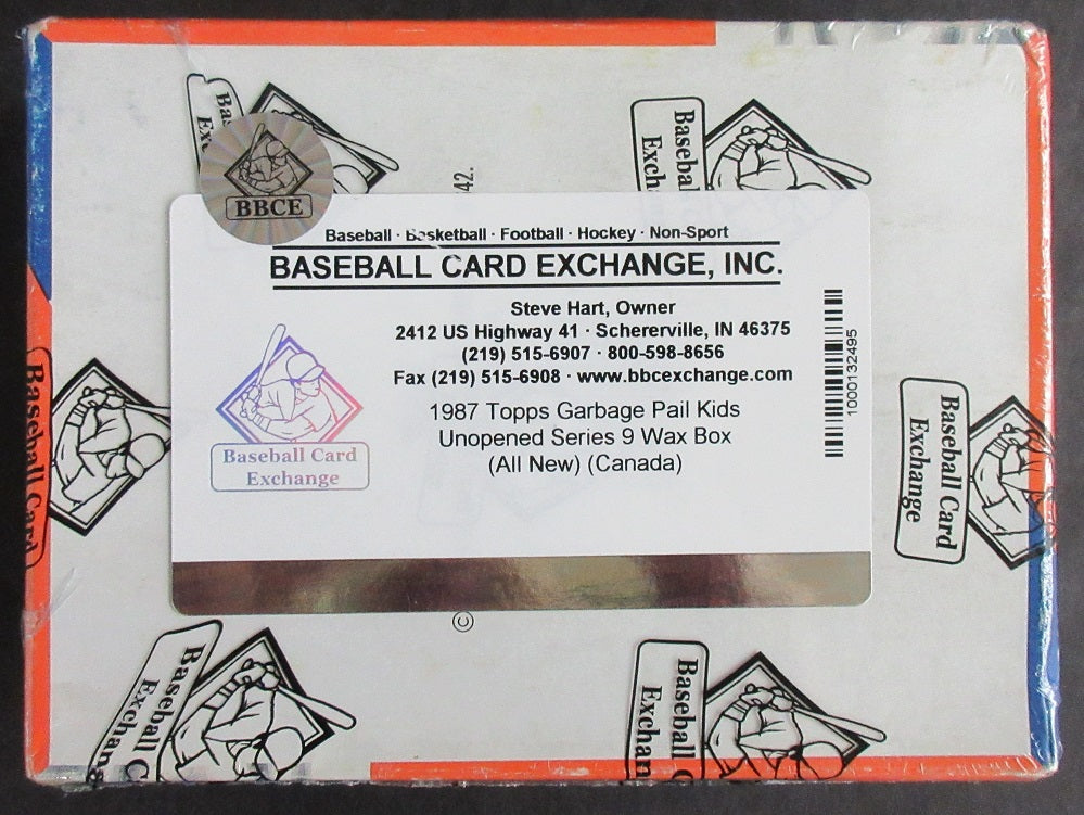 1987 Topps Garbage Pail Kids Series 9 Unopened Wax Box (All New) (Non) (Canada) (BBCE)