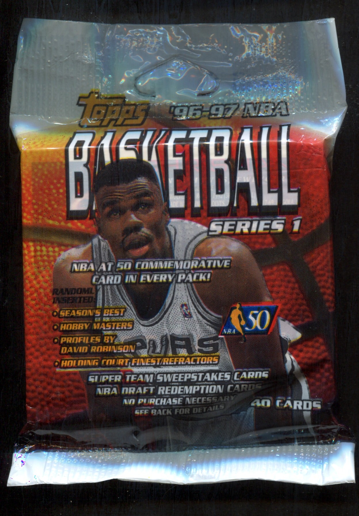 1996/97 Topps Basketball Unopened Series 1 Jumbo Pack (40)
