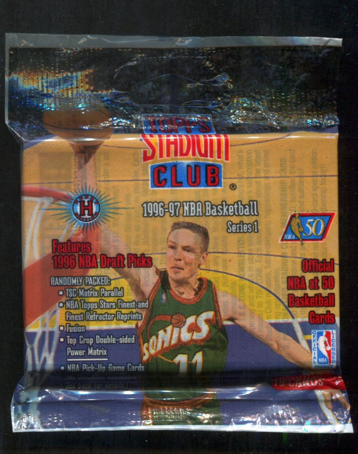 1996/97 Topps Stadium Club Basketball Unopened Series 1 Jumbo Pack (Hobby) (19)
