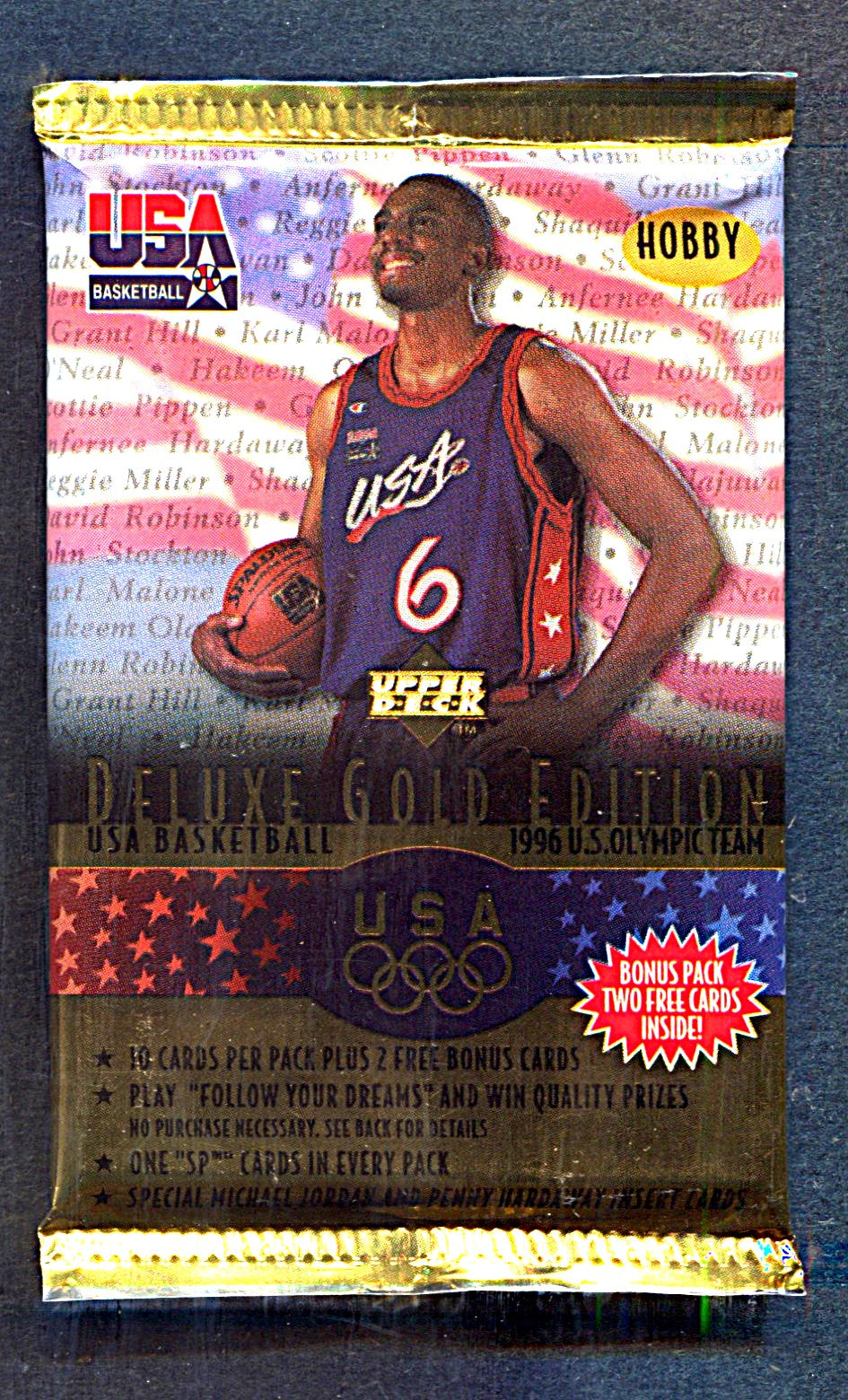 1996/97 Upper Deck Gold Edition USA Basketball Unopened Pack (Hobby) (10)