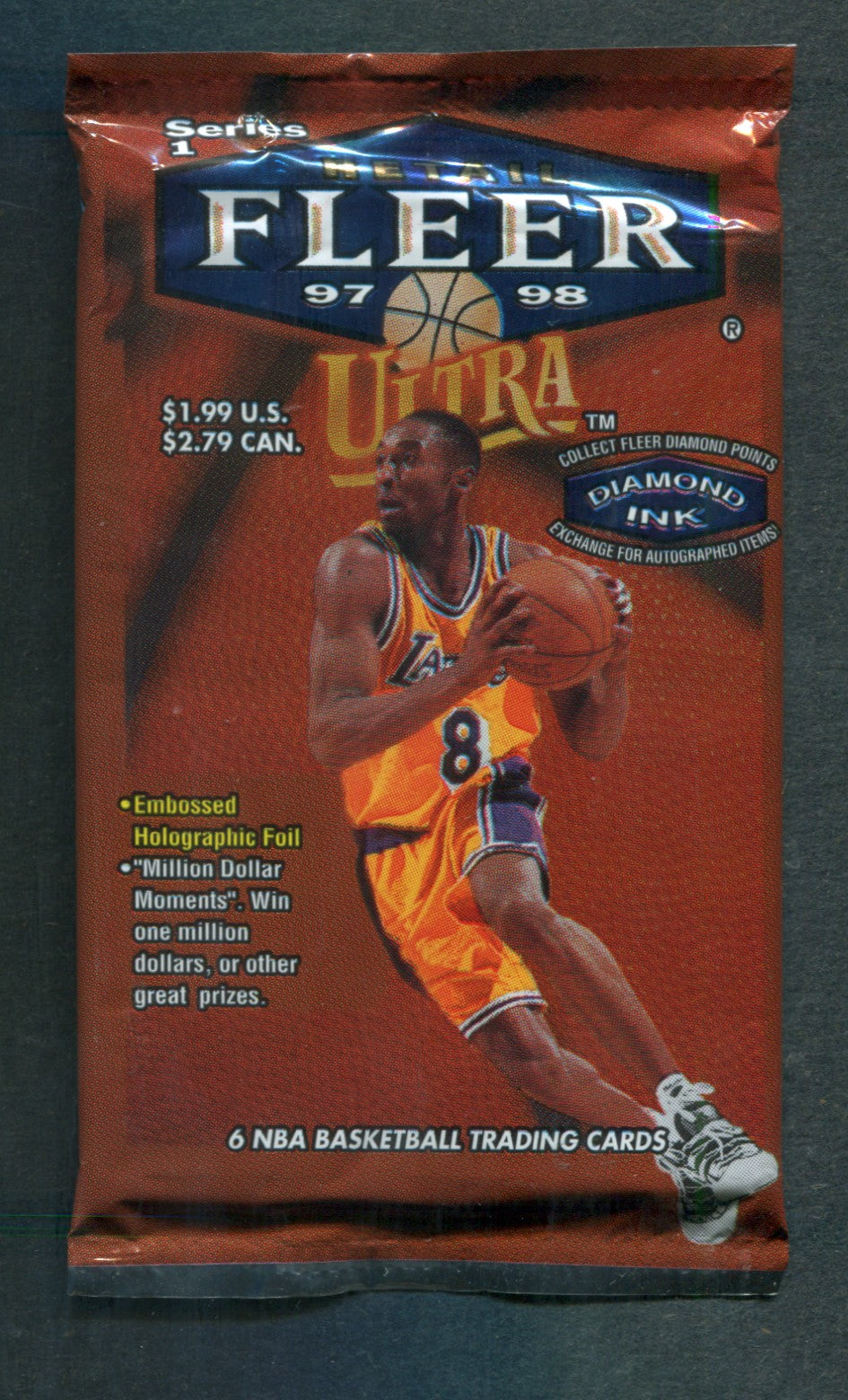1997/98 Fleer Ultra Basketball Unopened Series 1 Pack (Retail) (Pre-Priced) (6)