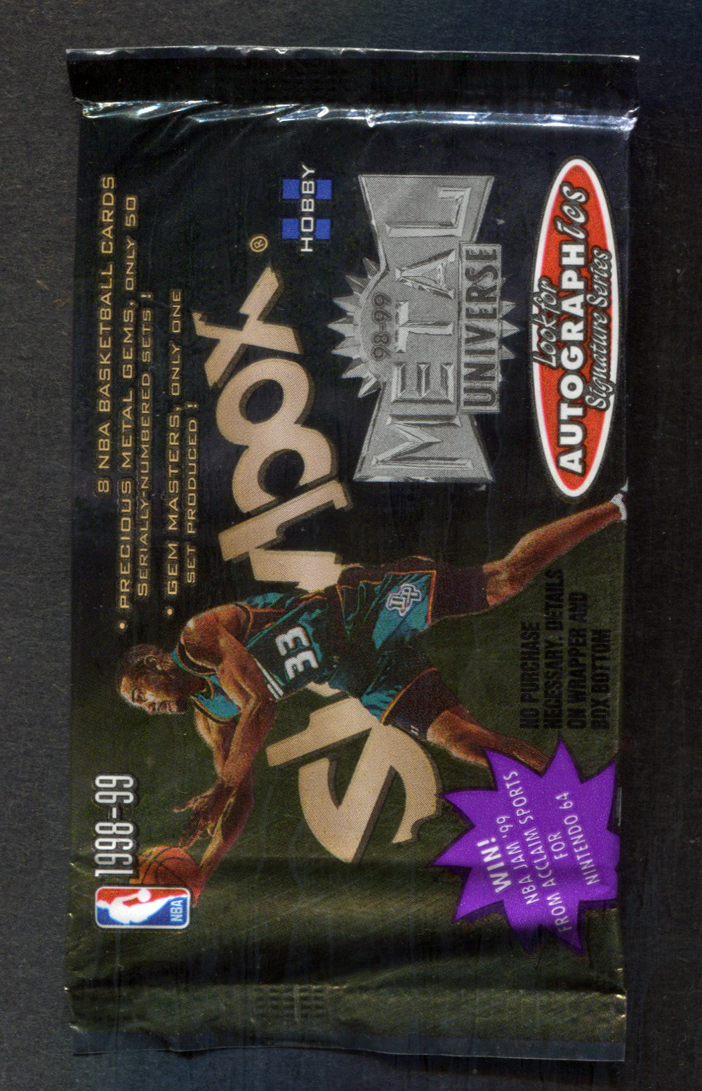 1998/99 Skybox Metal Universe Basketball Unopened Pack (Hobby) (8)