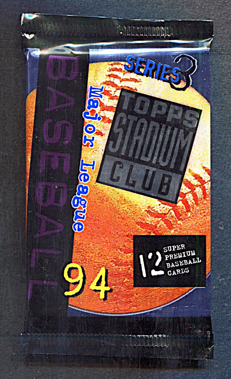 1994 Topps Stadium Club Baseball Unopened Series 3 Pack (12)
