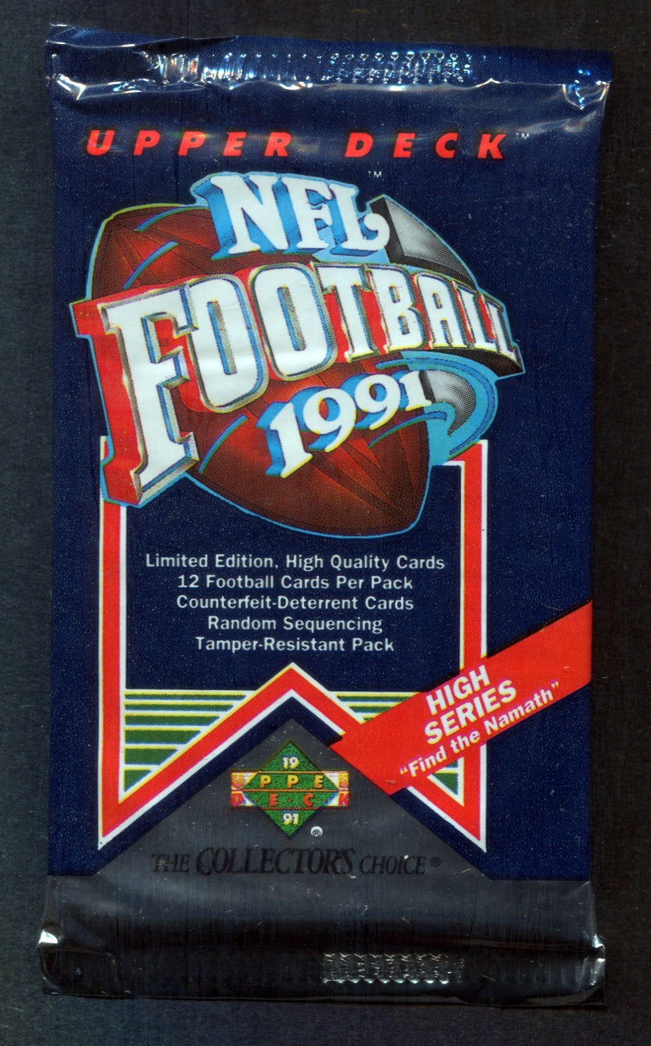 1991 Upper Deck Football Unopened High Series Pack (12)