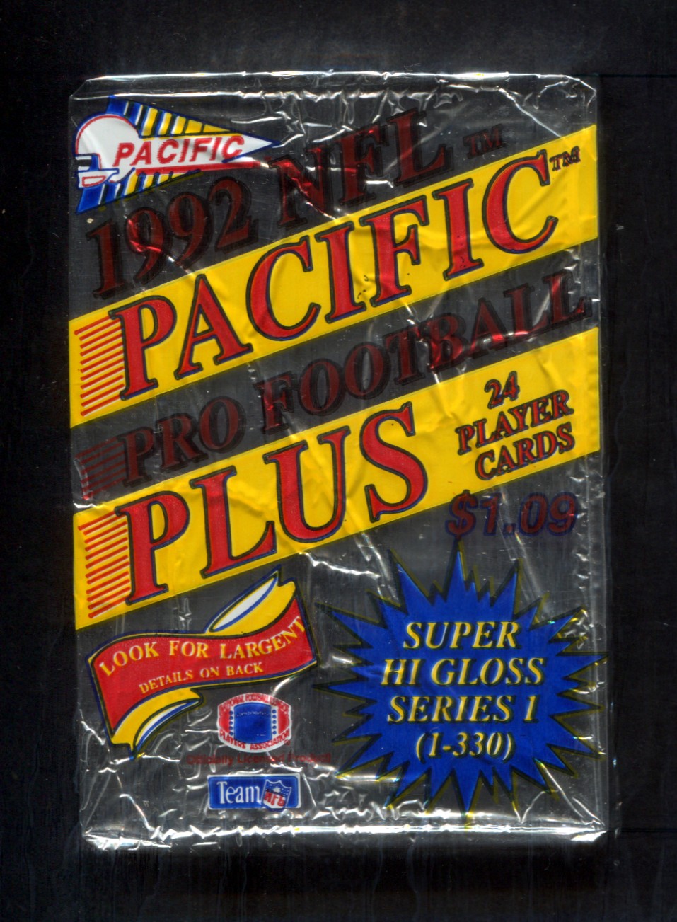 1992 Pacific Football Unopened Series 1 Jumbo Pack (Retail) (Pre-Priced) (24)