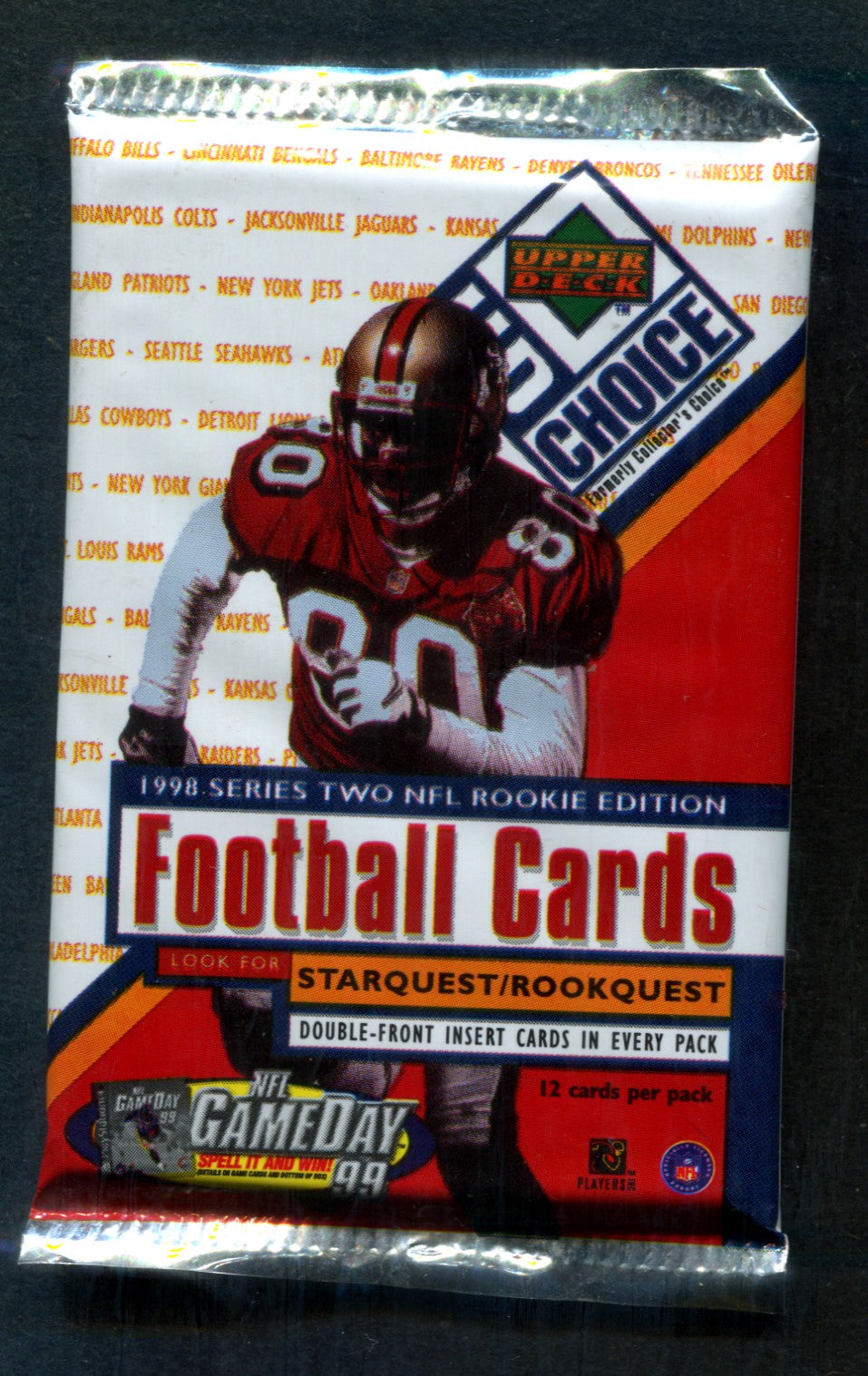 1998 Upper Deck UD Choice Football Unopened Series 1 Pack (Hobby) (12)