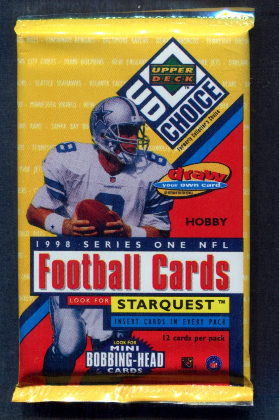 1998 Upper Deck UD Choice Football Unopened Series 2 Pack (12)