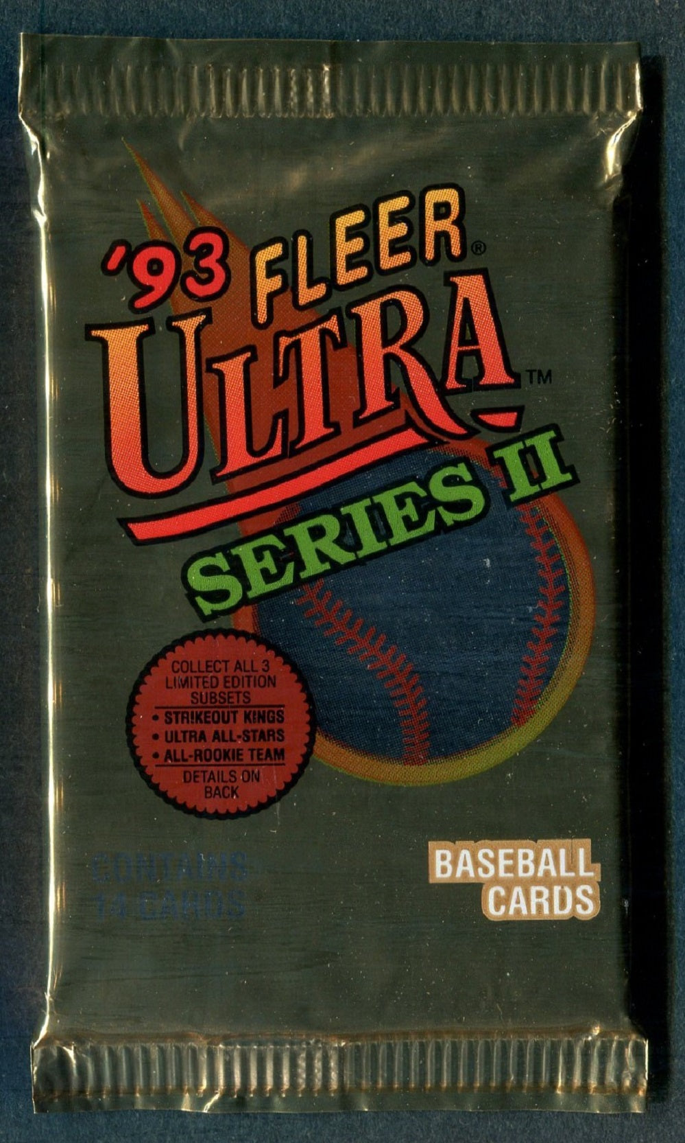 1993 Fleer Ultra Baseball Unopened Series 2 Pack (PS) (14)