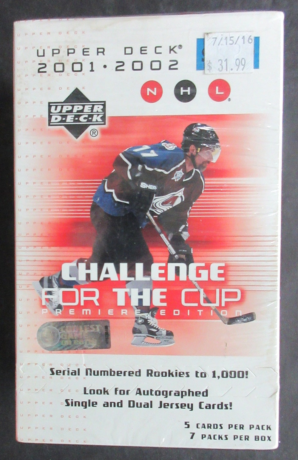 2001/02 Upper Deck Challenge For the Cup Hockey Blaster Box (7/5)