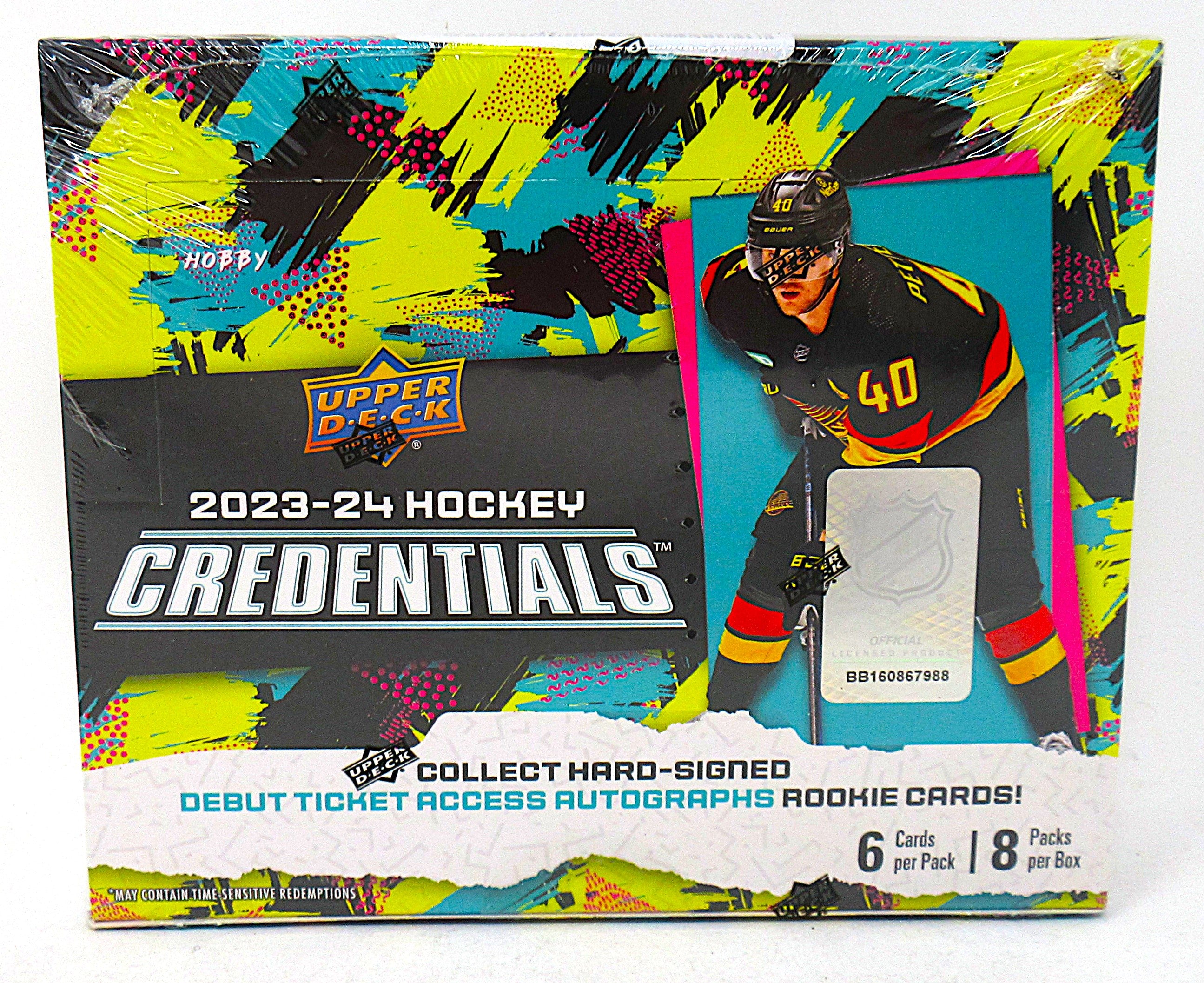 2023/24 Upper Deck Credentials Hockey Box (Hobby) (8/6)