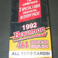 1992 Bowman Baseball Unopened Jumbo Box (18/23)
