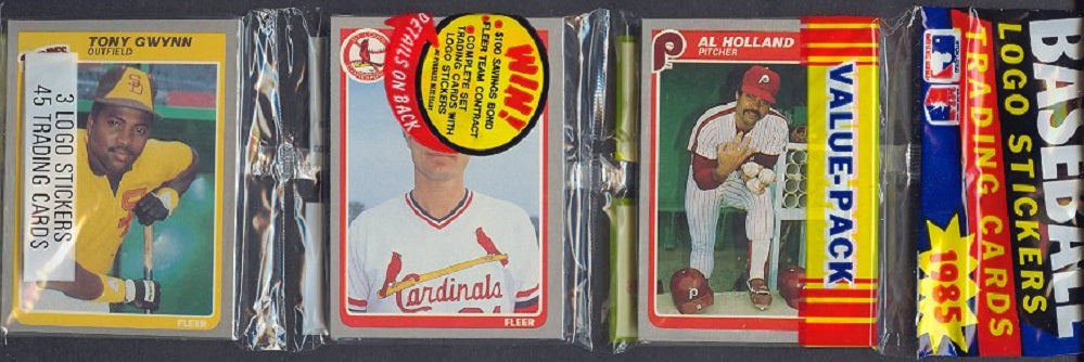 1985 Fleer Baseball Unopened Rack Pack (3 Cello)