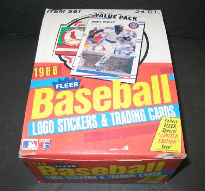 1988 Fleer Baseball Unopened Cello Box