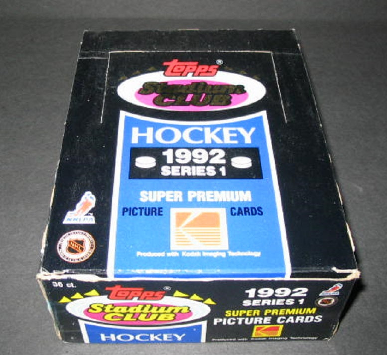 1992/93 Topps Stadium Club Hockey Series 1 Box (36/15)