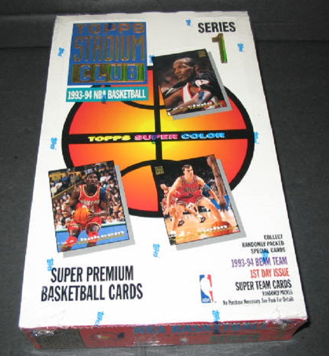 1993/94 Topps Stadium Club Basketball Series 1 Box (24/12)