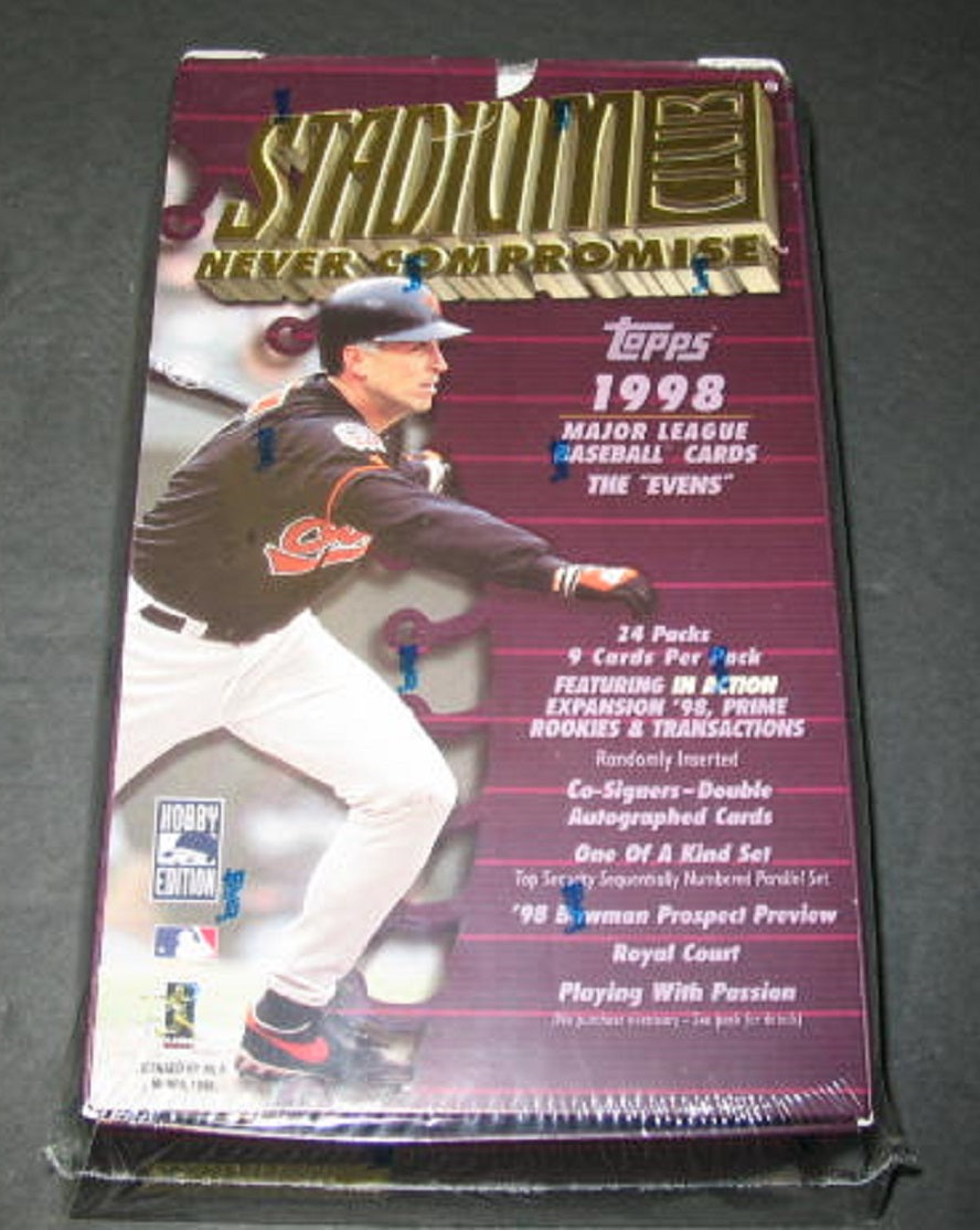 1998 Topps Stadium Club Baseball The Evens Box (Hobby) (24/9)