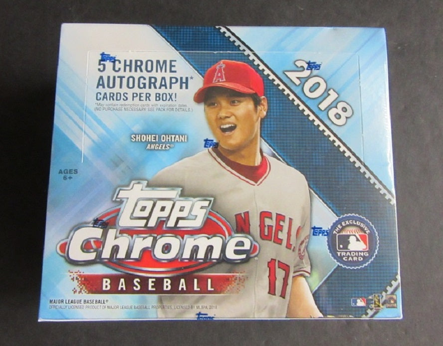 2018 Topps Chrome Baseball Jumbo Box (HTA) (12/13)