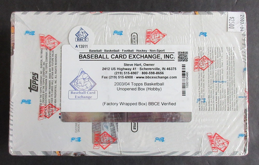 2003/04 Topps Basketball Box (Hobby) (BBCE)