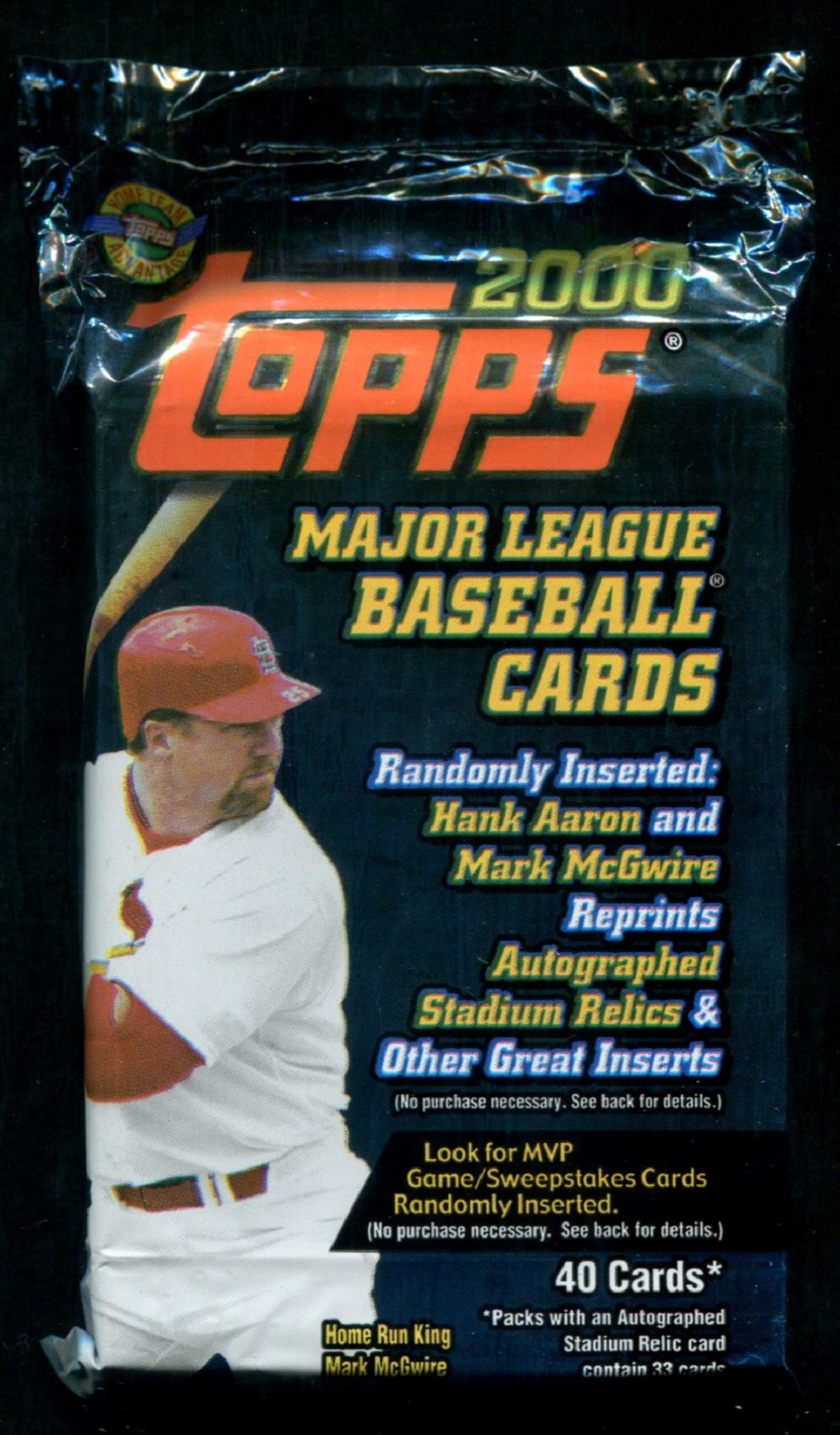 2000 Topps Baseball Unopened Series 1 Jumbo Pack (40) (HTA)