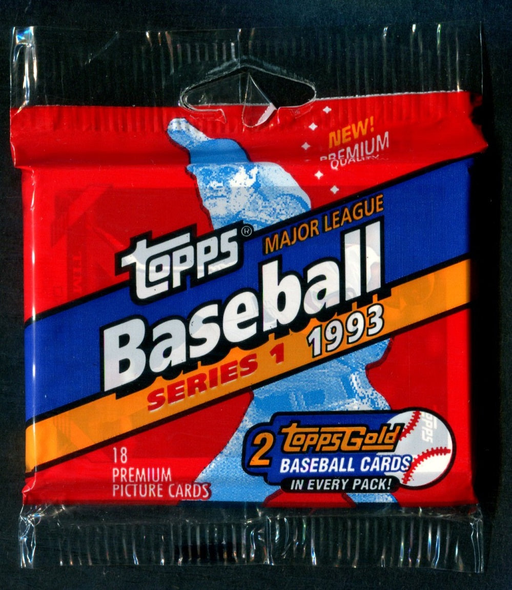 1993 Topps Baseball Unopened Series 1 Jumbo Pack (18)