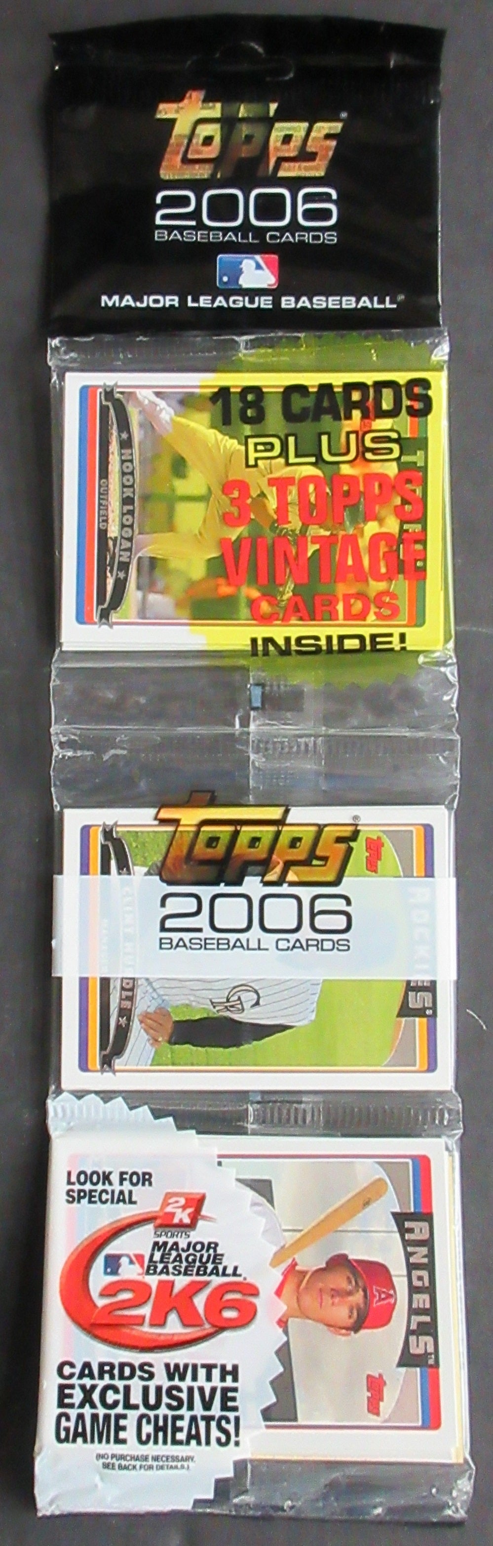 2006 Topps Baseball Unopened Series 1 Rack Pack (18/3)