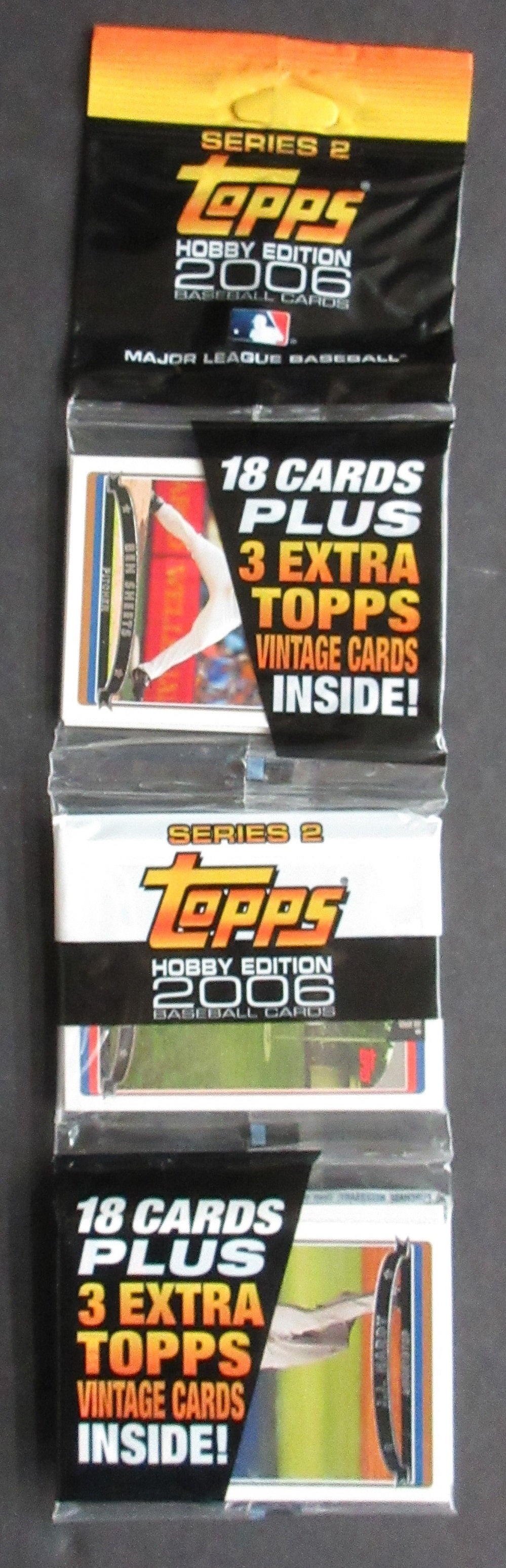 2006 Topps Baseball Unopened Series 2 Rack Pack (18/3)