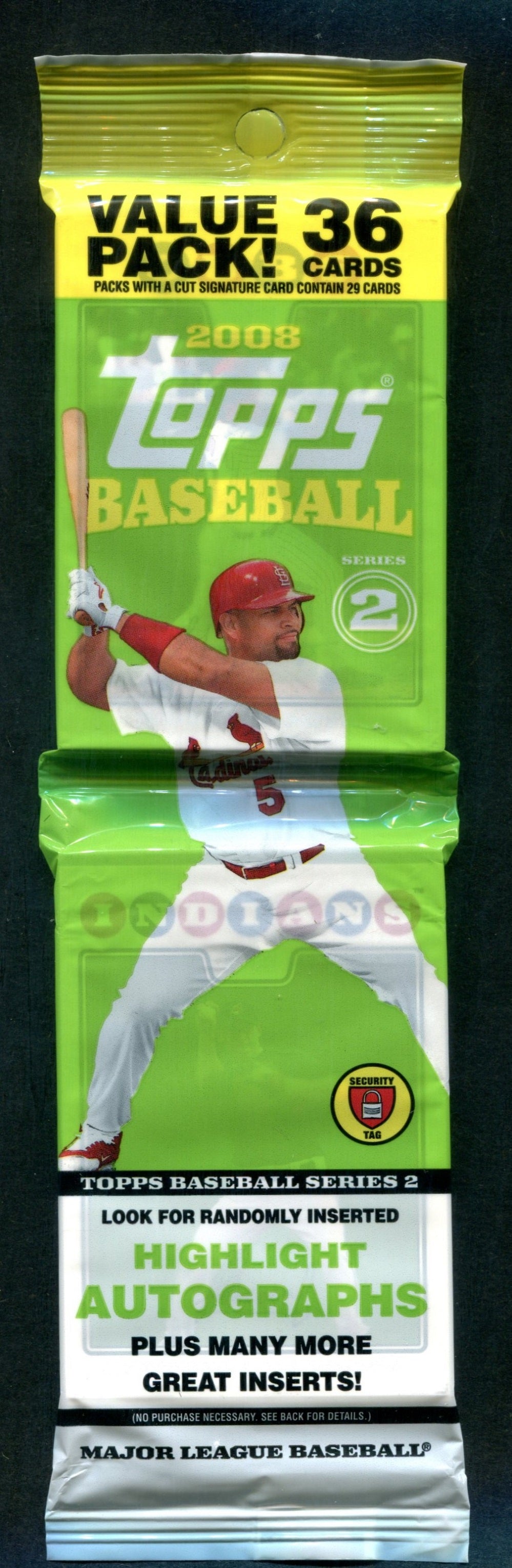 2008 Topps Baseball Unopened Series 2 Value Hanger Pack (36)