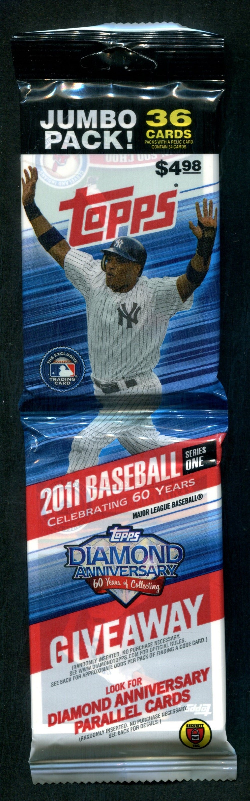 2011 Topps Baseball Unopened Series 1 Jumbo Pack (36)