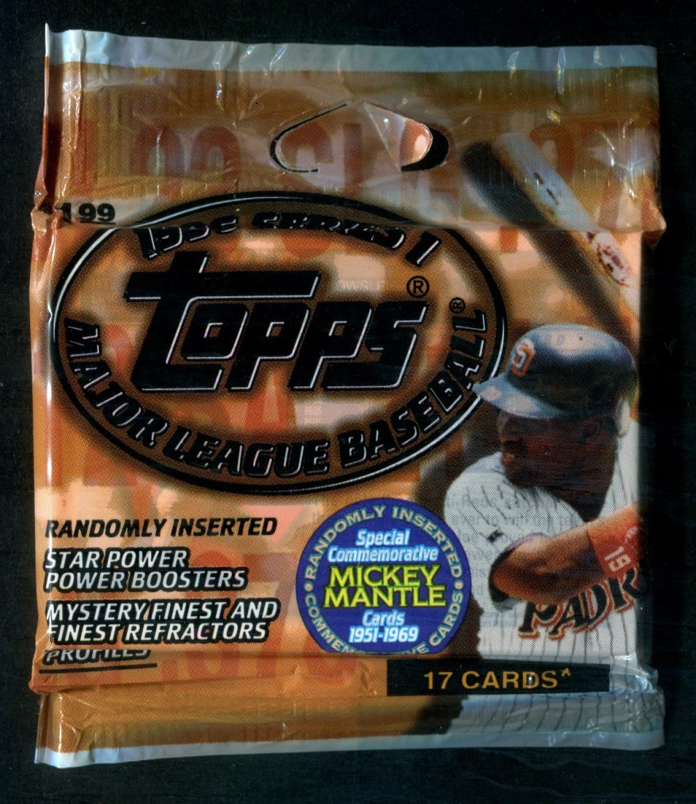 1996 Topps Baseball Unopened Series 1 Jumbo Pack (17) (Pre Priced)