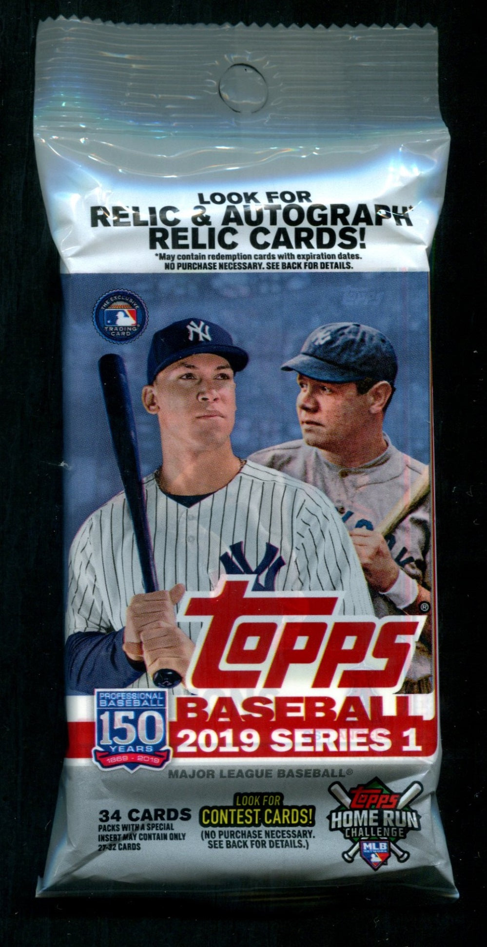 2019 Topps Baseball Unopened Series 1 Jumbo Hanger Pack (34)