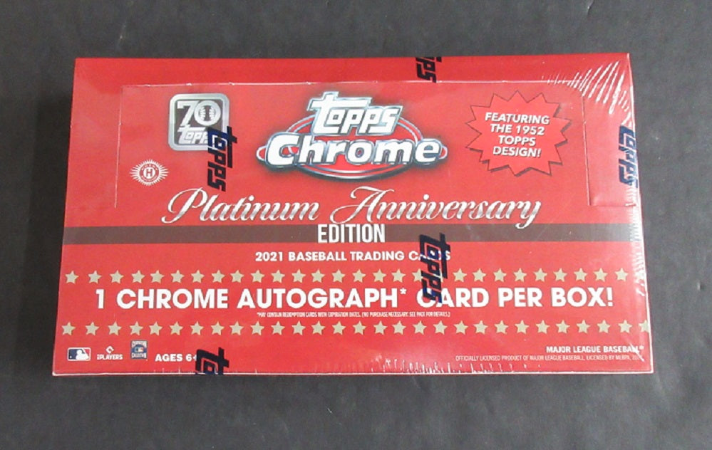 2021 Topps Chrome Baseball Platinum Anniversary Box (Hobby) (24/4)