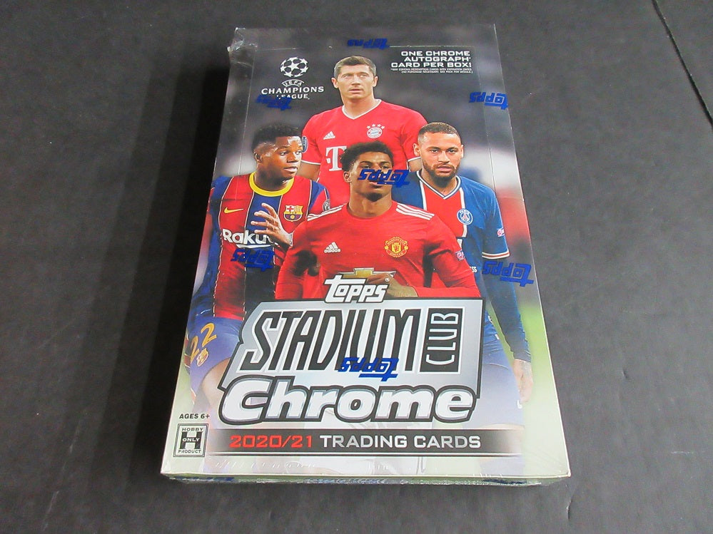 2020/21 Topps Stadium Club Chrome UEFA Soccer Box (Hobby) (18/6)