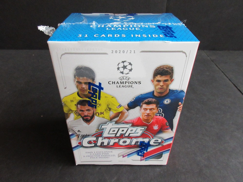 2020/21 Topps Chrome UEFA Soccer Blaster Box (8/4 plus 1/3)